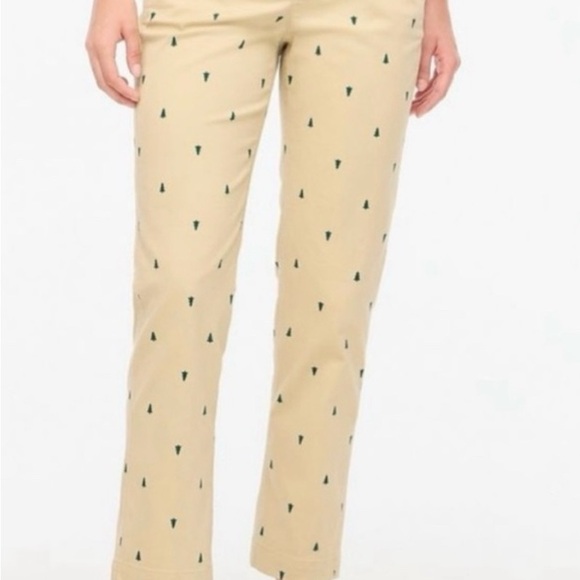 J. Crew Factory Pants - J Crew Tree Printed High Rise Chino Pants